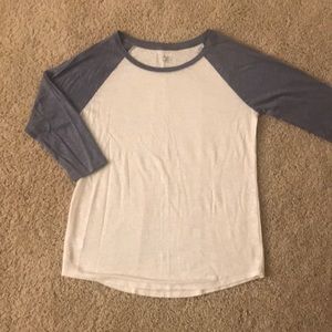 LOFT NWOT Linen baseball t